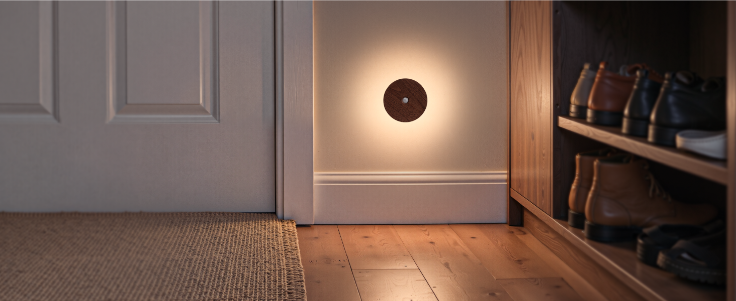 wood motion sensor light for entryway