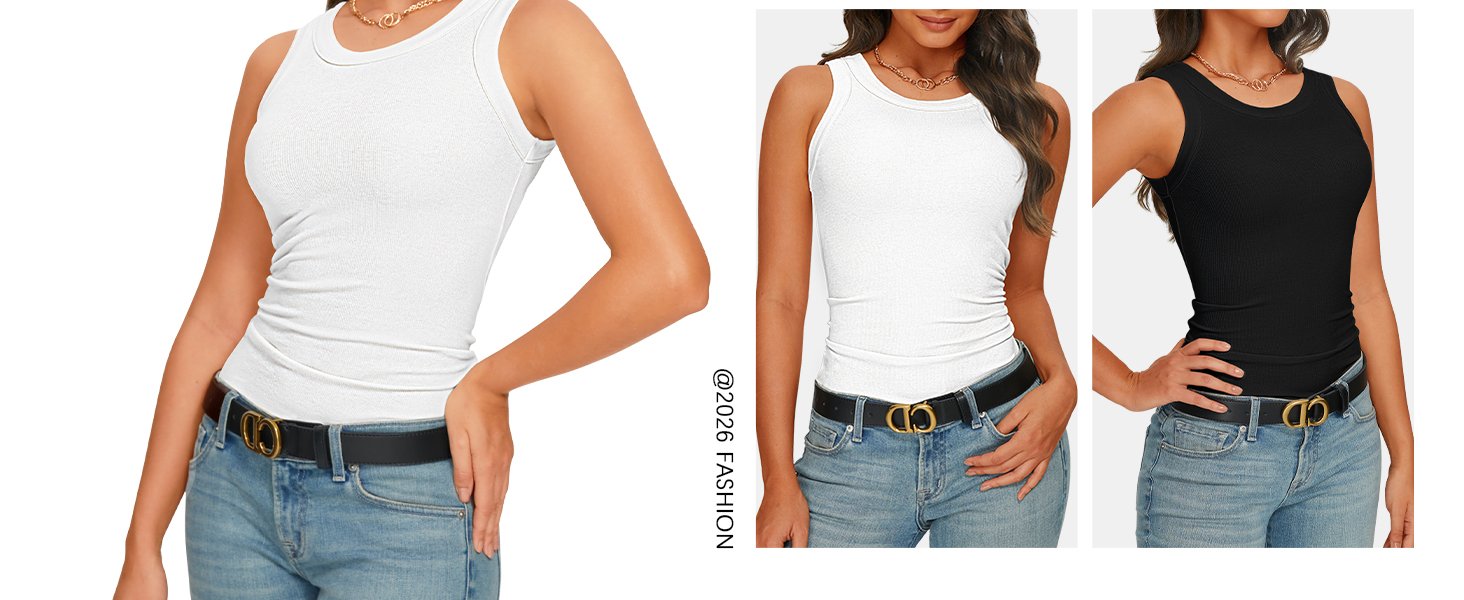 ribbed tank tops for women