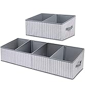 DIMJ Closet Baskets, 3 Packs Trapezoid Storage Bins, Foldable Fabric Baskets for Clothes, Baby To...