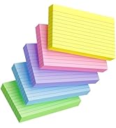 Index Cards 3x5 Inch, 250sheets, Flash Cards,Ruled Lined Colored Note Cards Paper For Studying, S...