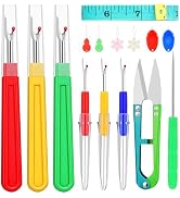 ZMAAGG Seam Ripper-6 PCS Stitch Remover Tool, Seam Rippers for Sewing, Needle Threaders, Tape Mea...