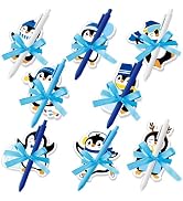 Xqumoi Winter Penguin Sticky Notes with Pen Gift Set - 24 Set Christmas Polar Animal Self Sticky ...