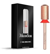 MelodySusie Safety Nail Drill Bits, 3/32'' Smooth Round Top Large Barrel Carbide Bits, Suitable f...