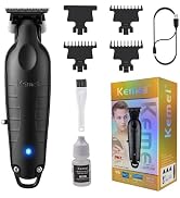 KEMEI PG2299 Professional Hair/Beard Trimmer for Men, Zero Gapped Hair Clippers for Barbers, Cord...