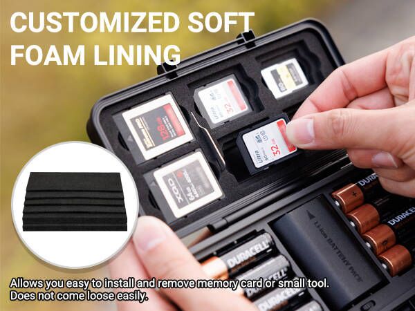 Multi-Function Camera Battery Memory Card Storage Case