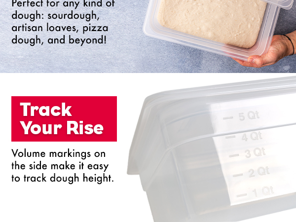 Brod & Taylor Proofing Container sourdough container dough container bread proofing box clear