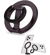 iPhone 17 Magnetic Phone Holder with Kickstand, MagSafe Finger Ring Grip, Mag Safe Stand Magnetic...