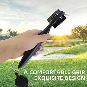 Golf club cleaning brush display