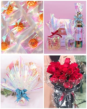 cellophane wrap roll iridescent