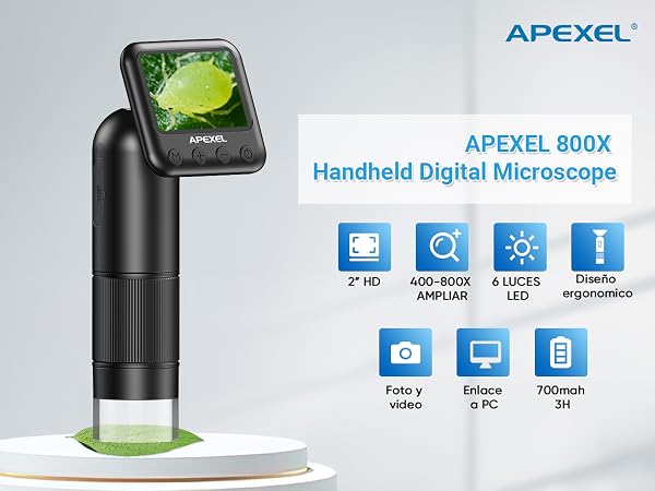 APEXEL 800X Handheld Digital Microscope