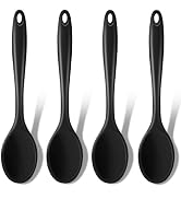 GEEKHOM Silicone Cooking Spoons, 4 Pieces 8" Heat Resistant Silicone Kitchen Utensils Set Serving...