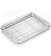 TeamFar Air Fryer Basket for Oven, 18" x 13" Air Fryer Basket and Tray | Stainless Steel, with Gr...