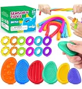 Fidget Sensory Toys for Kids: 26 Pack Quiet Squishy Fidgets for Classroom Students Prizes- Textur...