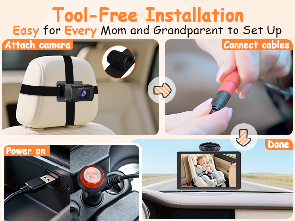 back seat camera for infants easy to install