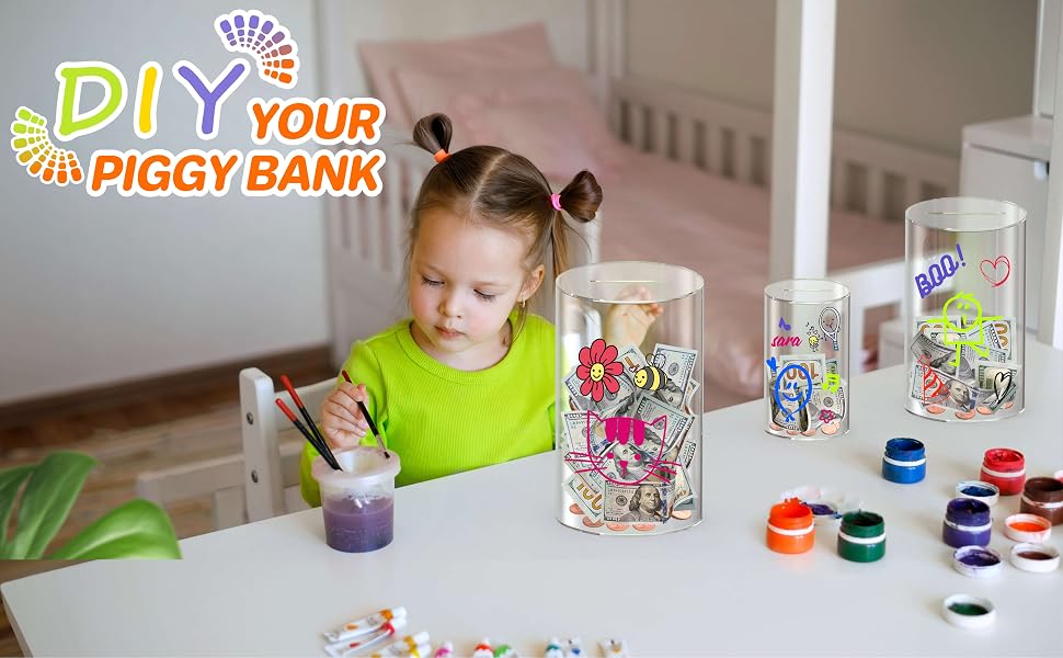 DIY Clear piggy bank
