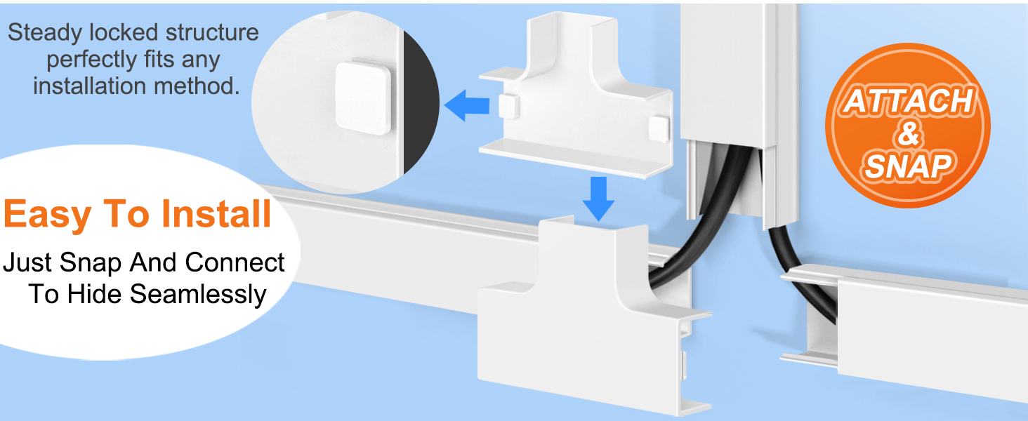 Wall cord cover kit