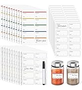 Segarty Labels for Food Containers, 300 Pcs Blank Date Pantry Label Stickers to Write On, with 1 ...