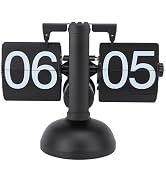 Retro Digital Flip Down Clock, Retro Flip Clock, Stainless Steel Mechanical Modern Vintage Desk C...