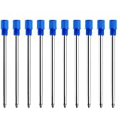 Blue Ink Refills (10 Pcs), Replaceable Pen Refills, 2.75 inch (70 mm) Ballpoint Pens Refills, 1.0...