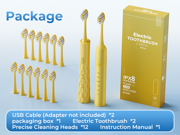 2 Pack Electric Toothbrush