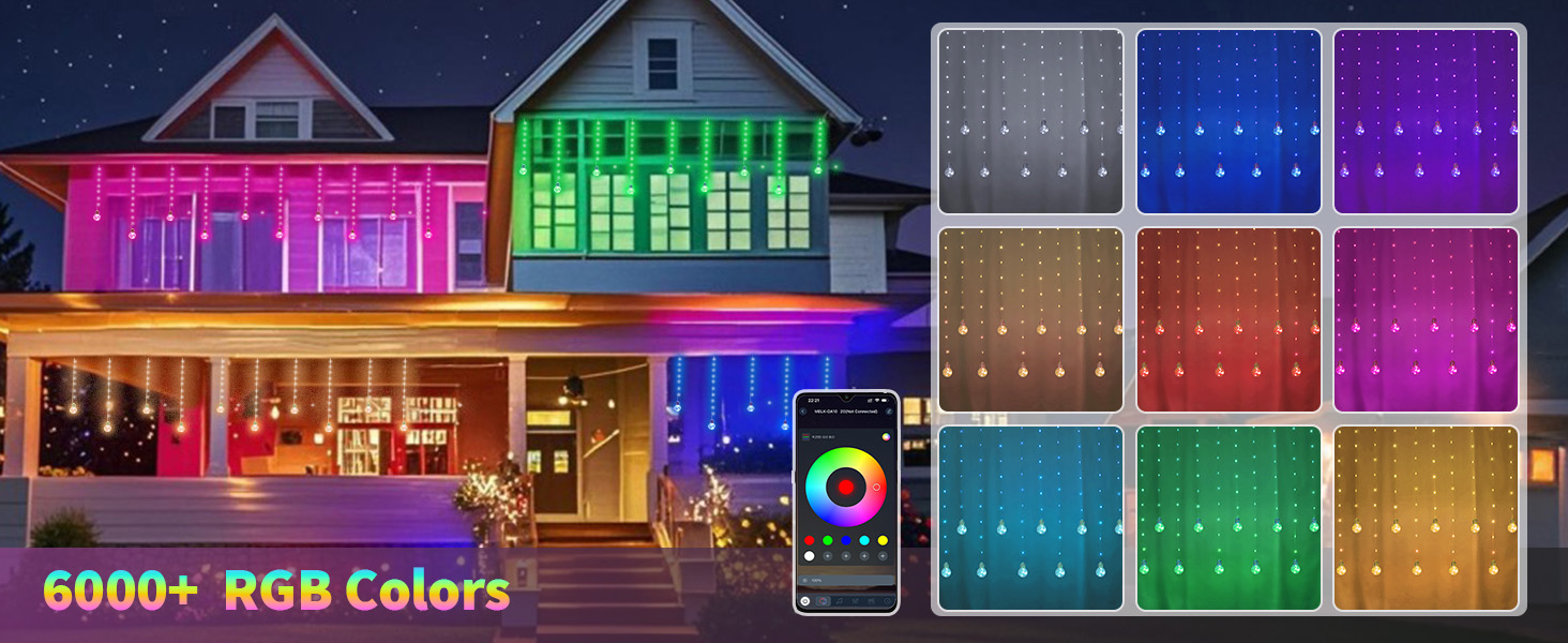 RGB curtain lights