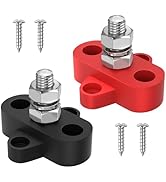 Joinfworld Bus Bar 12V 250A Power Distribution Block Single 5/16" Stud Battery Post Junction Bloc...