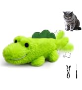 ZeLing HTL Interactive Cat Toys for Indoor Cats – Auto Moving Alligator with 360° Random Movement...