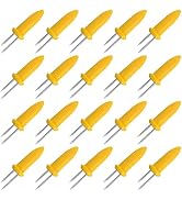 LaoChoes 20 Pcs Stainless Steel Corn on the Cob holders, BBQ Corn on a Skewer, Corn on the Grill