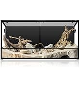 89 Gallon Reptile Tank Large Full Glass Terrarium, Bearded Dragon Tank Front Opening Reptile Encl...