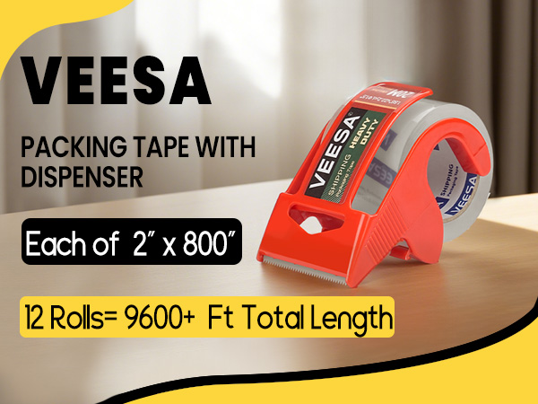 packing tape with dispenser