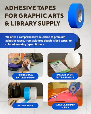 Adhesive Tapes for Graphics Arts and Library Supply