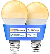 meross Smart Light Bulb, Dimmable WiFi LED Bulb Compatible with Apple HomeKit, Siri, Alexa, Googl...