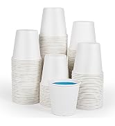 TV TOPVALUE 200 Pack 3 oz Disposable Paper Cups, Bathroom Cups, Mouthwash Cups, White Paper Cups ...
