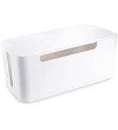Eichzer Cable Management Box, Premium Cord Organizer Box to Hide Surge Protector on Desk, Power S...