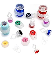 Fbshicung 60pcs Semi Clear Silicone Thread Spool Savers, includes 20 Thread Spool Huggers, 20 Bob...