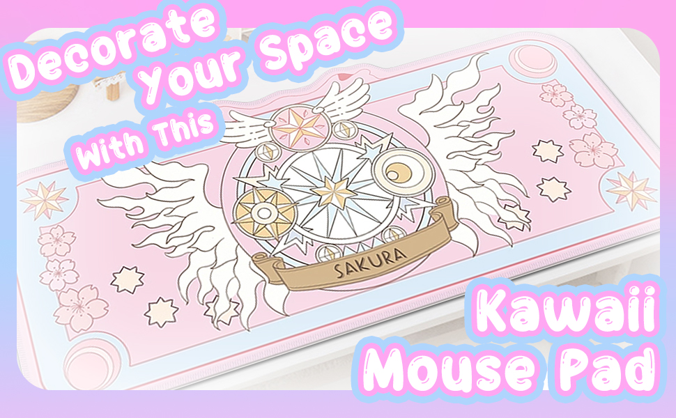 Anime Mouse Pad (Pink Blue)