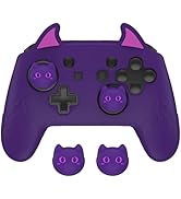 playvital Cute Demon Silicone Grip Cover for Nintendo Switch Pro Controller, Anti-Slip, Kawaii Pr...