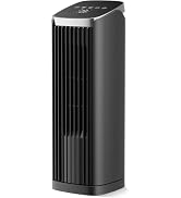 PNTCK Tower Fan for Bedroom, 13.2" Quiet Desk Fan with Remote, 4 Modes 4 Speeds Max 24ft/, 70° Os...