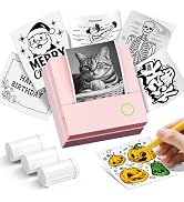 ETIKEZ Sticker Printer, PM290C Portable Mini Printer, Inkless Bluetooth Sticker Maker with 3 Roll...