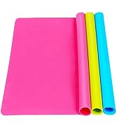 3 Pack Large Silicone Sheets for Crafts, Liquid, Resin Jewelry Casting Molds Mat, Silicone Placem...