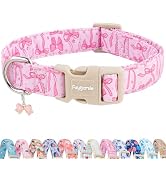Faygarsle Cute Pink Bow Pattern Dog Collar for Summer Spring DesignSmall Medium Large Dogs S