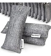 Marsheepy 24 Pack Activated Bamboo Charcoal Shoe Deodorizer Bags, Activated Charcoal Odor Absorbe...