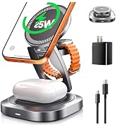 Qi2.2 25W 3-in-1 Wireless Charger for iPhone 17/16 Series, Foldable Wireless Charging Station Com...