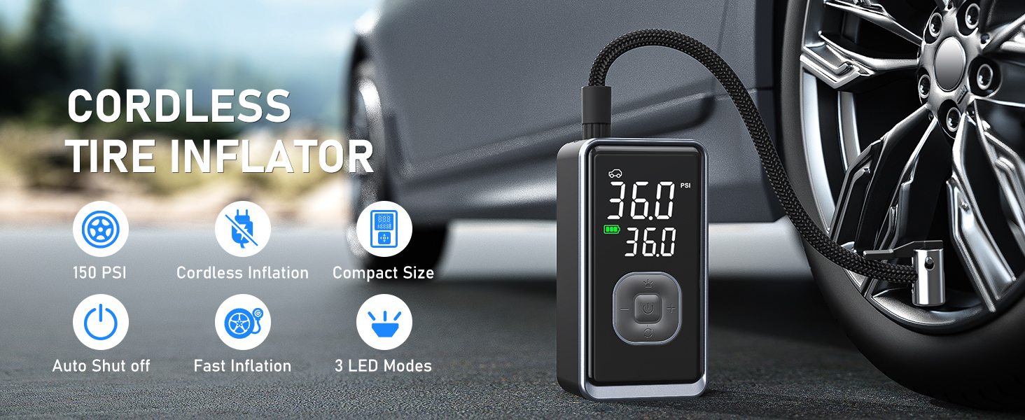 pumptiva cordless tire inflator