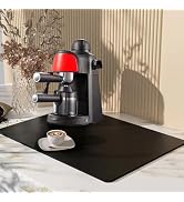 Coffee Mat Coffee Bar Mat Rubber Backed Bar Accessories Super Absorbent Dish Drying Mats for Kitc...
