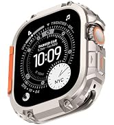 Amizee 2 in 1 Metal Armor Case for Apple Watch Ultra 3/2/1 49mm with Back Cover, Military Grade P...