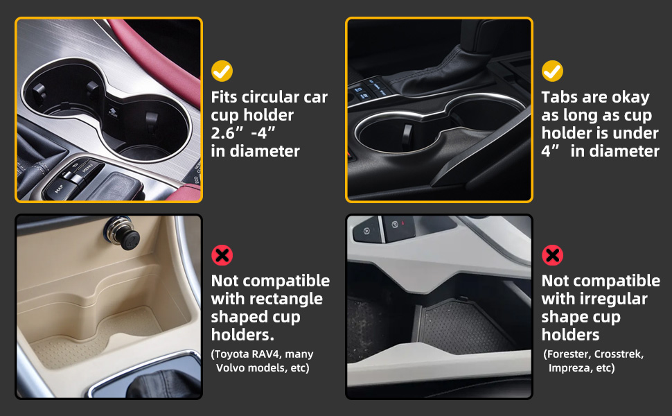 large cup holder adapter for car