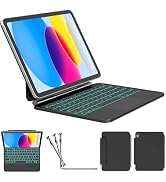 ZYNTHRALIX for iPad 11th (A16) / 10th Gen Keyboard Case, Full-Area Trackpad | 11-Color Backlit, S...