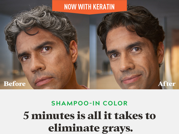 5 minutes is all it takes to eliminate grays for up to 8 weeks. Before/After