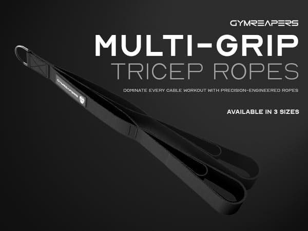 Gymreapers Multi-Grip Tricep Rope Gym Cable Attachment Pushdown Rope Cable Machine Attachment Rope